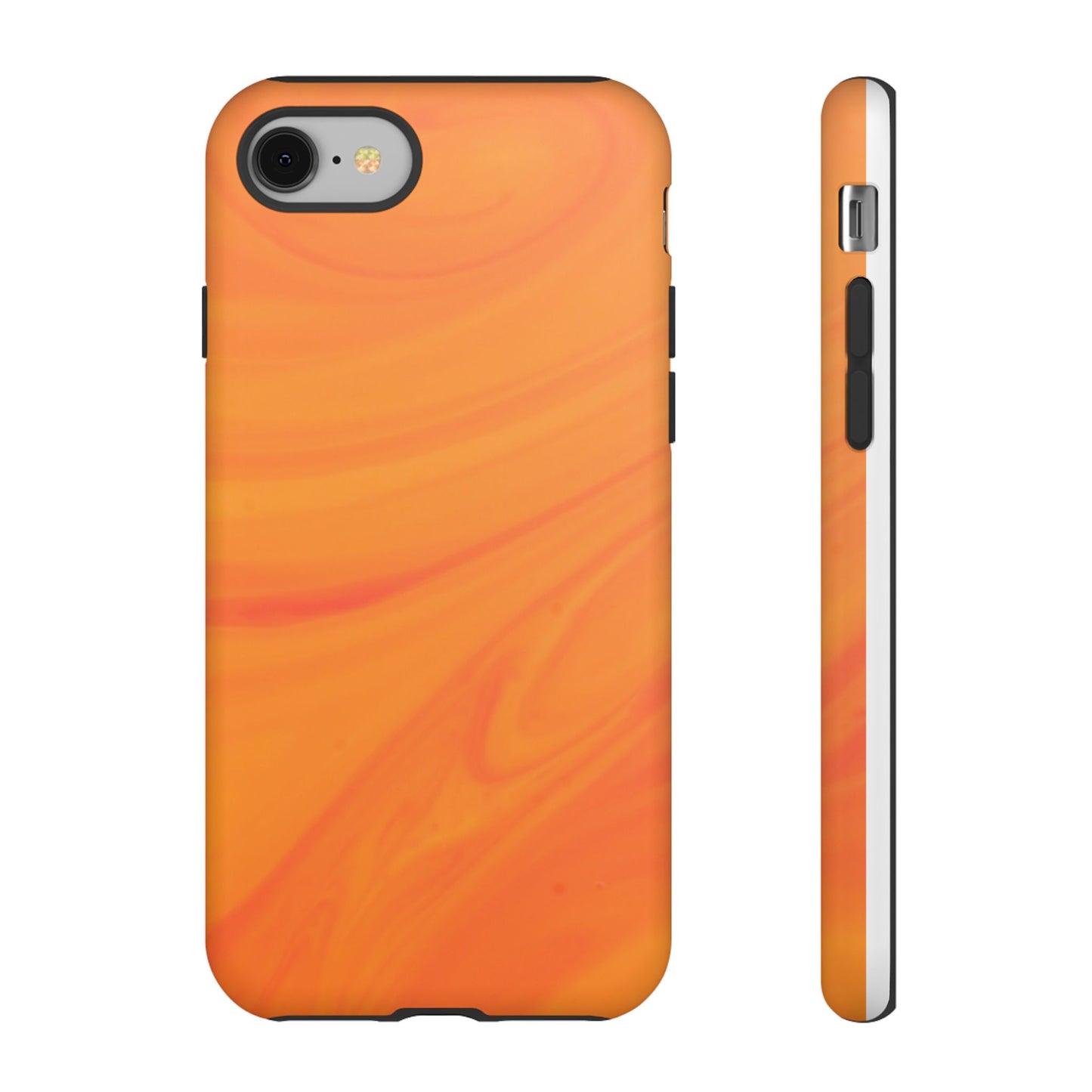Tough Cases, Beautiful Orange Marble Design