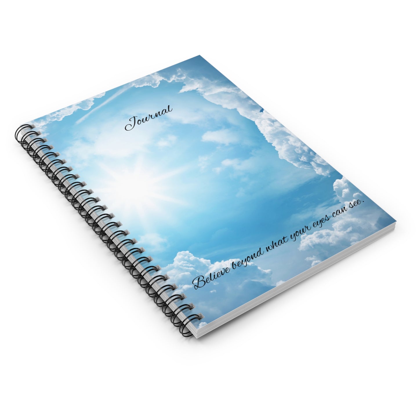 Sky-Inspired Spiral Notebook - Believe Beyond What Your Eyes Can See, Perfect for Journaling, Gifts, Dreaming, Self-Reflection, [...]