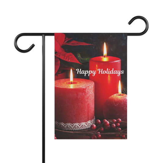 Happy Holidays Garden Banner, Festive House Decor, Outdoor Flag for Holiday Celebrations, Seasonal Yard Decor, Christmas Banner