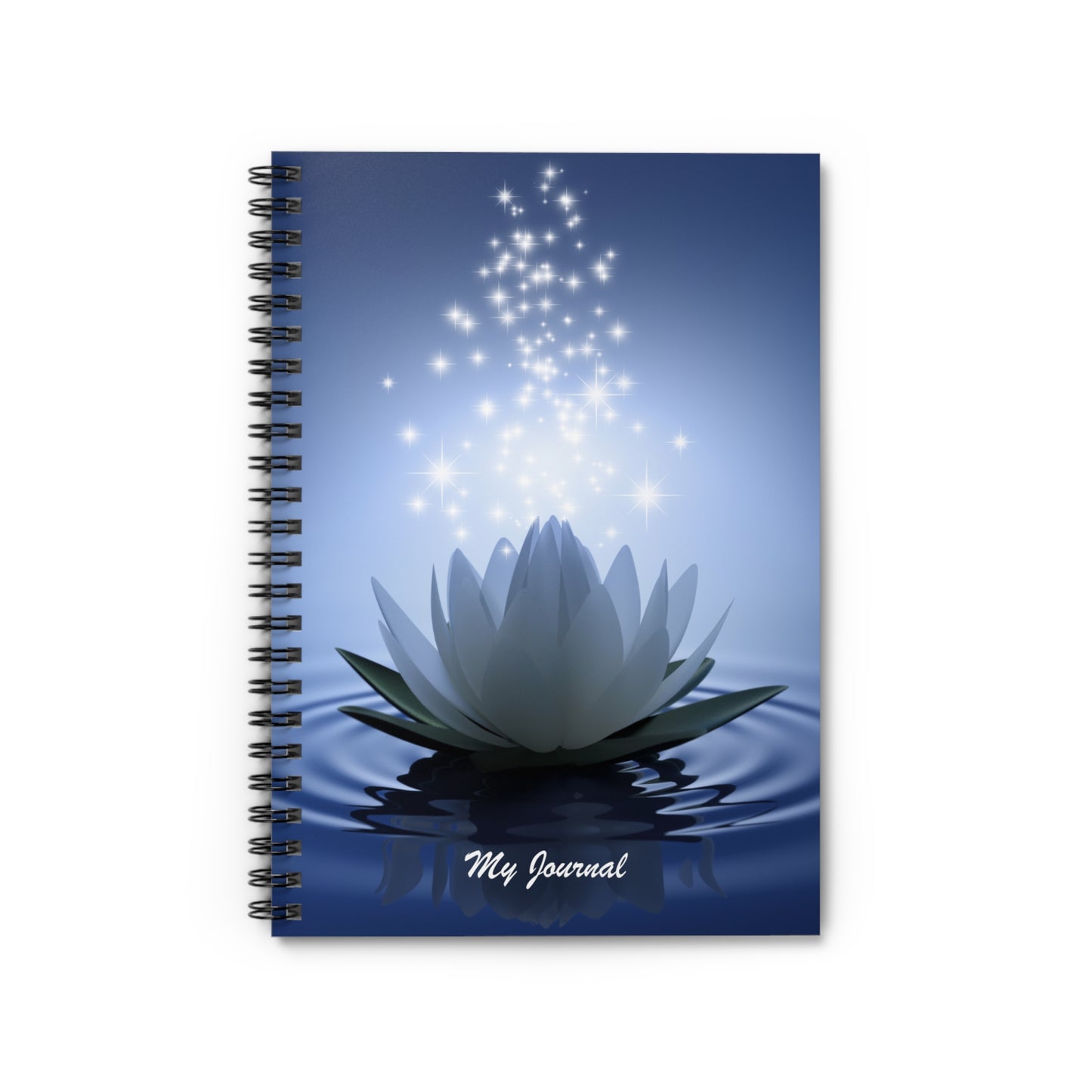 Lotus Meditation Spiral Notebook — "My Journal" Ruled Lined Journal for Mindfulness & Gratitude