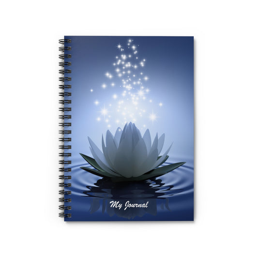 Lotus Meditation Spiral Notebook — "My Journal" Ruled Lined Journal for Mindfulness & Gratitude