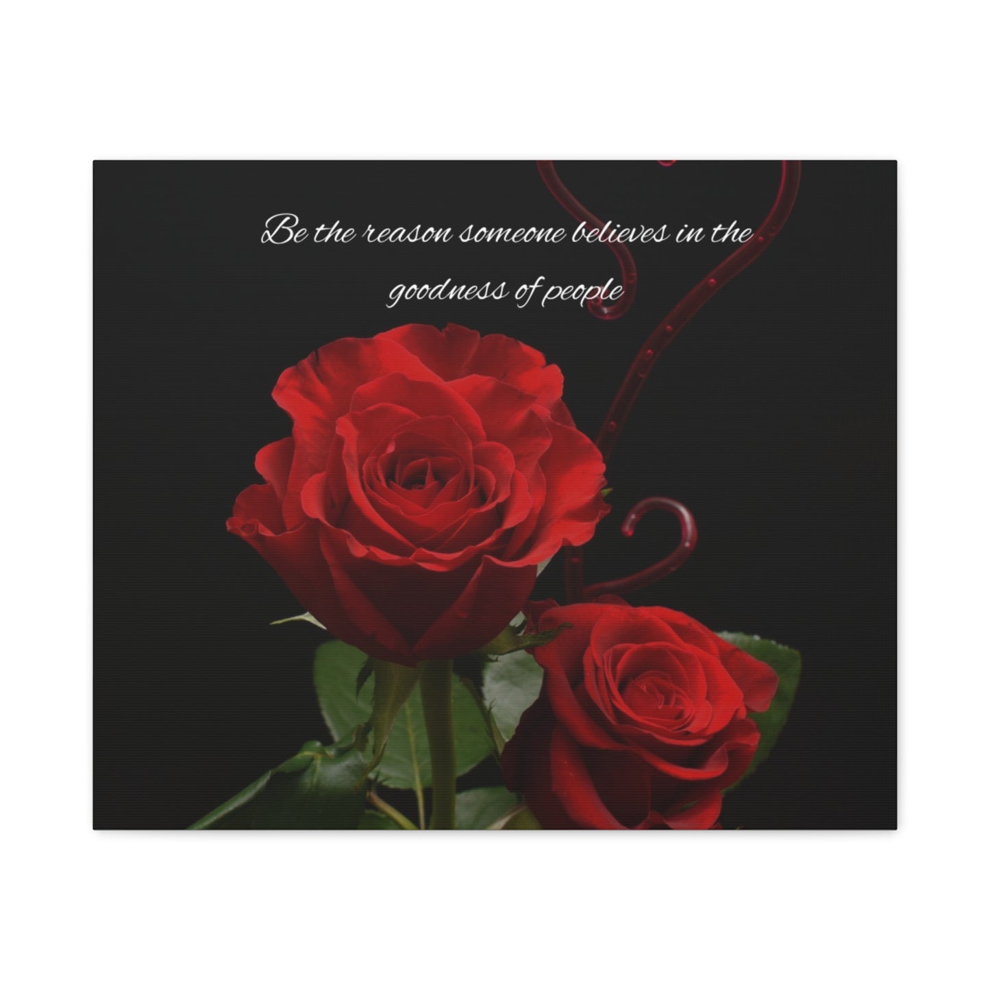 Elegant Rose Canvas Wall Art, Inspirational Decor, Gift for Home, Motivational Art, Floral Wall Decor, Romantic Gift