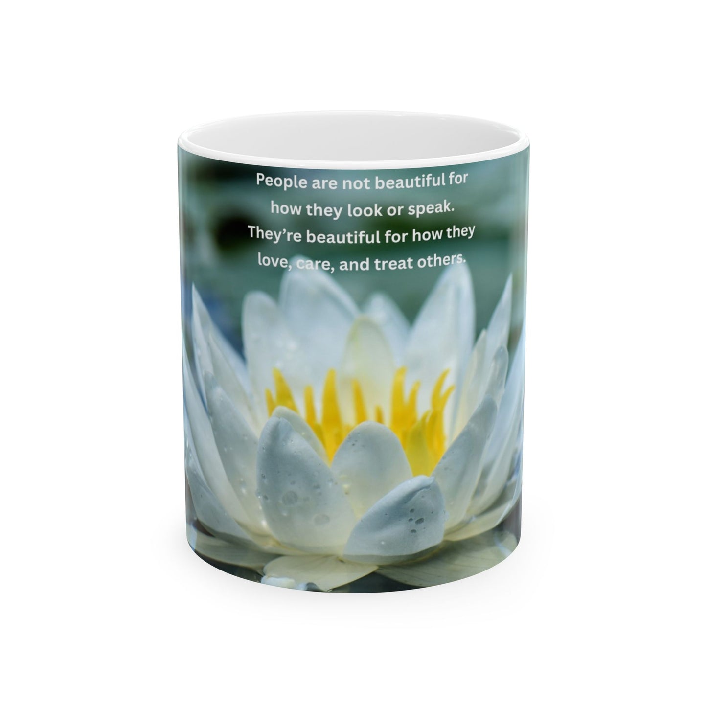 Lotus Flower Ceramic Mug with Inspirational Quote – 11oz & 15oz