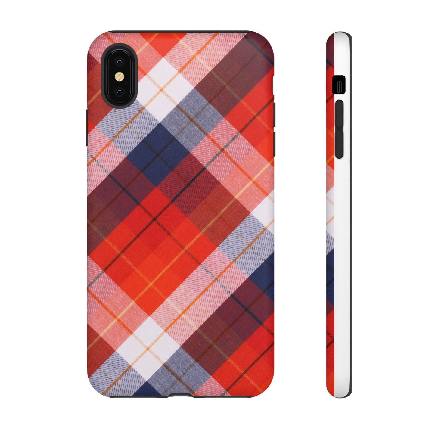Tough Cases, Beautiful Red, White & Blue Plaid Design