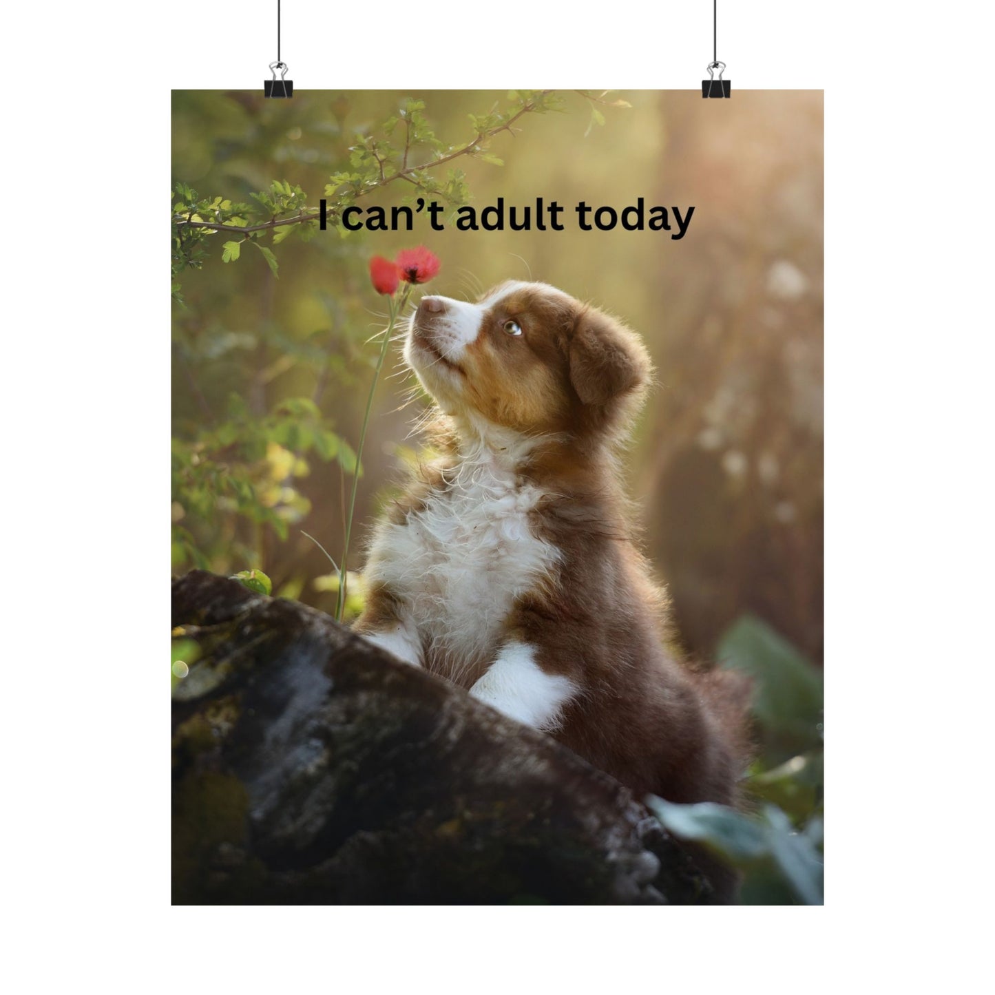Playful Dog Poster, Inspirational Wall Art, Funny Home Decor, Gift for Pet Lovers, Cute Animal Print, Humor for Dog Owners