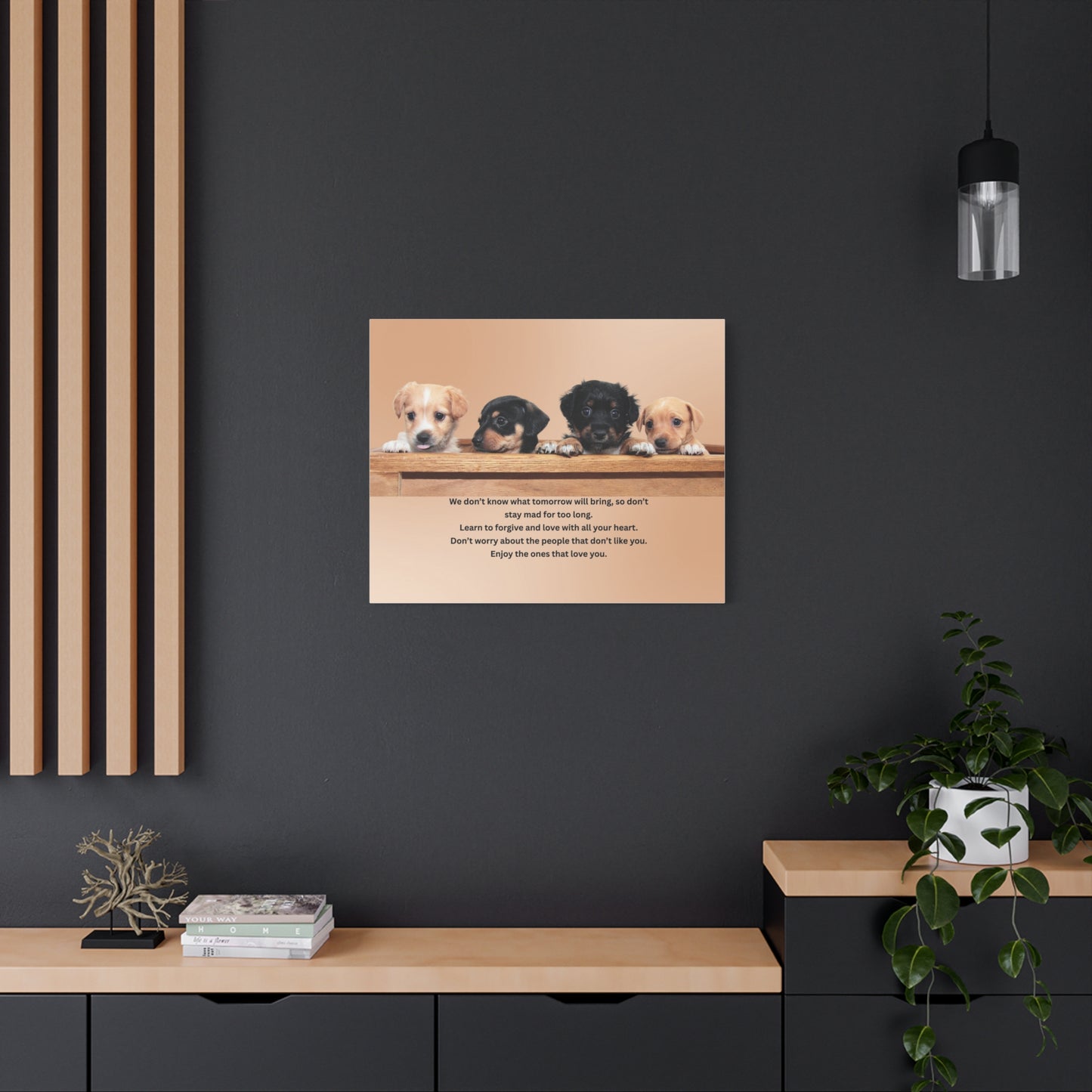 Puppy Motivation Canvas Print — Inspirational Quote Wall Art