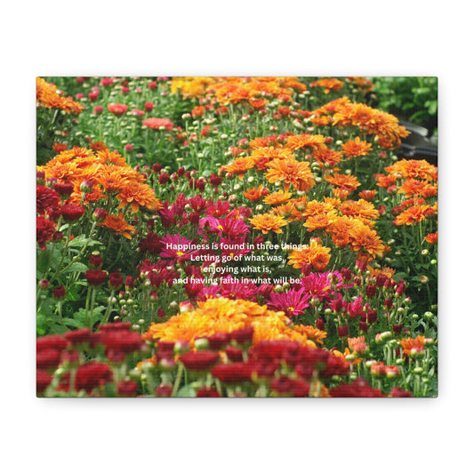 Floral Quote Canvas Print, Inspirational Wall Art, Bright Home Decor, Gift for Her, Motivational Artwork
