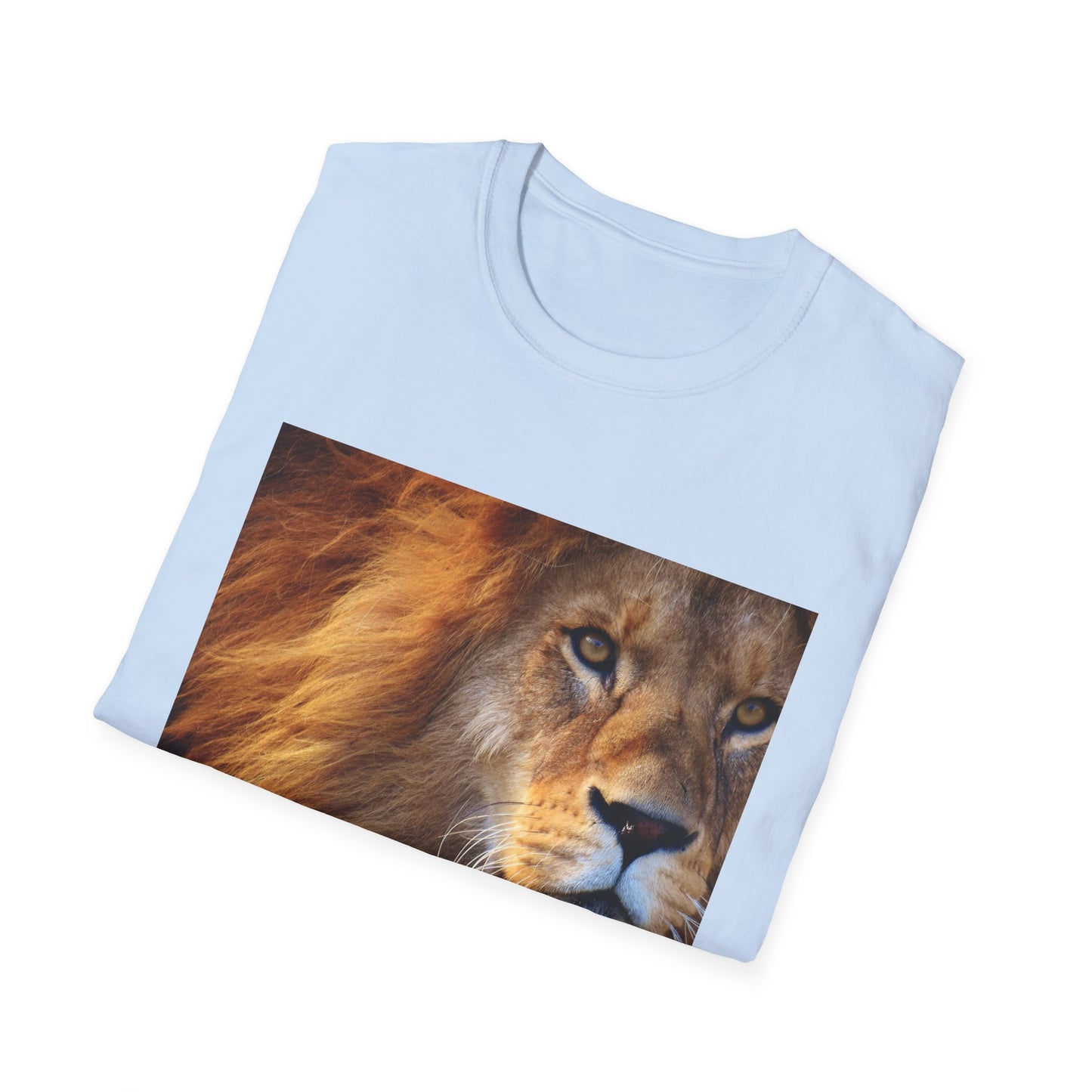 Lion's Roar Softstyle T-Shirt | Wildlife Lover Gift, Nature Tee, Animal Lover Shirt, Eco-Friendly Apparel, Front Design Export