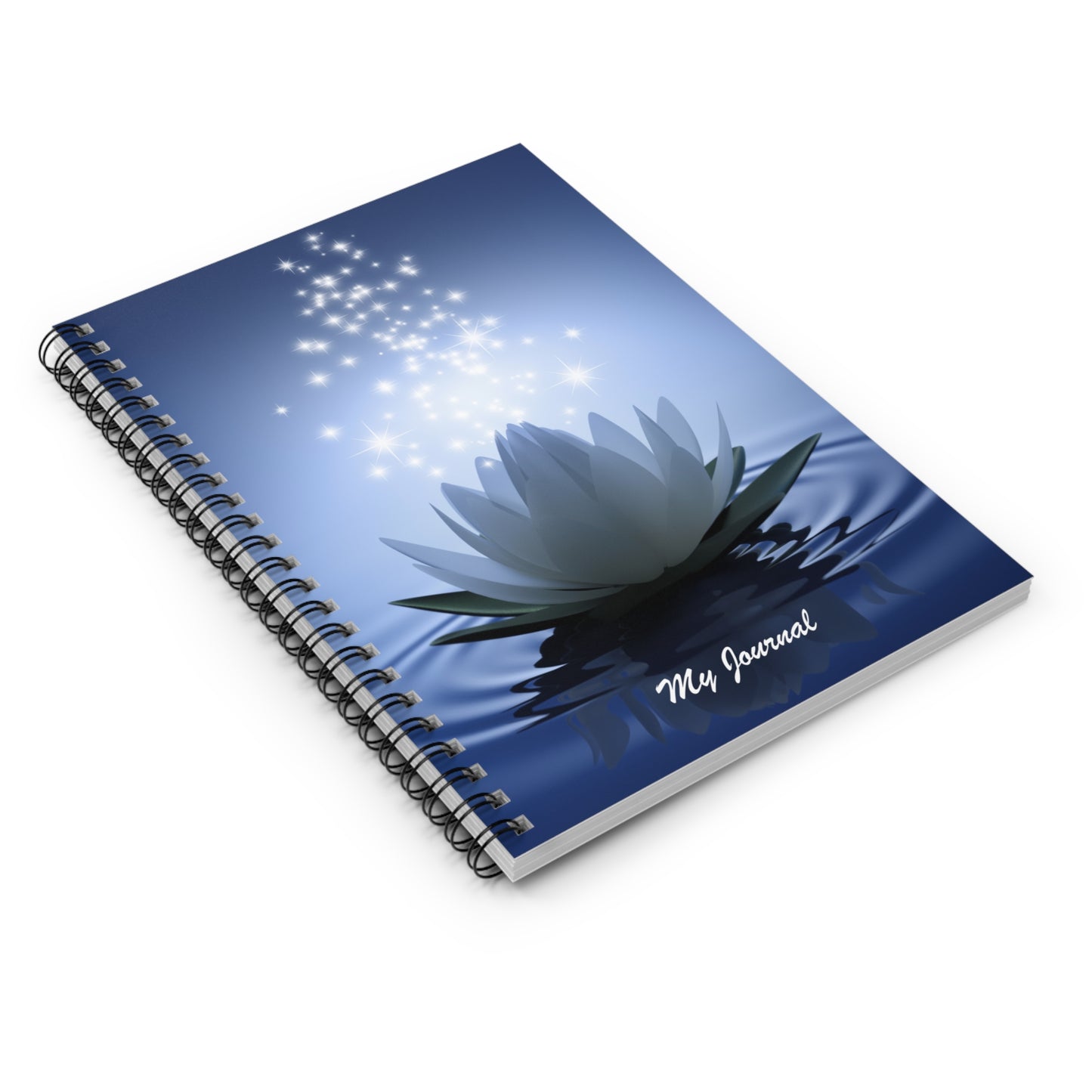 Lotus Meditation Spiral Notebook — "My Journal" Ruled Lined Journal for Mindfulness & Gratitude