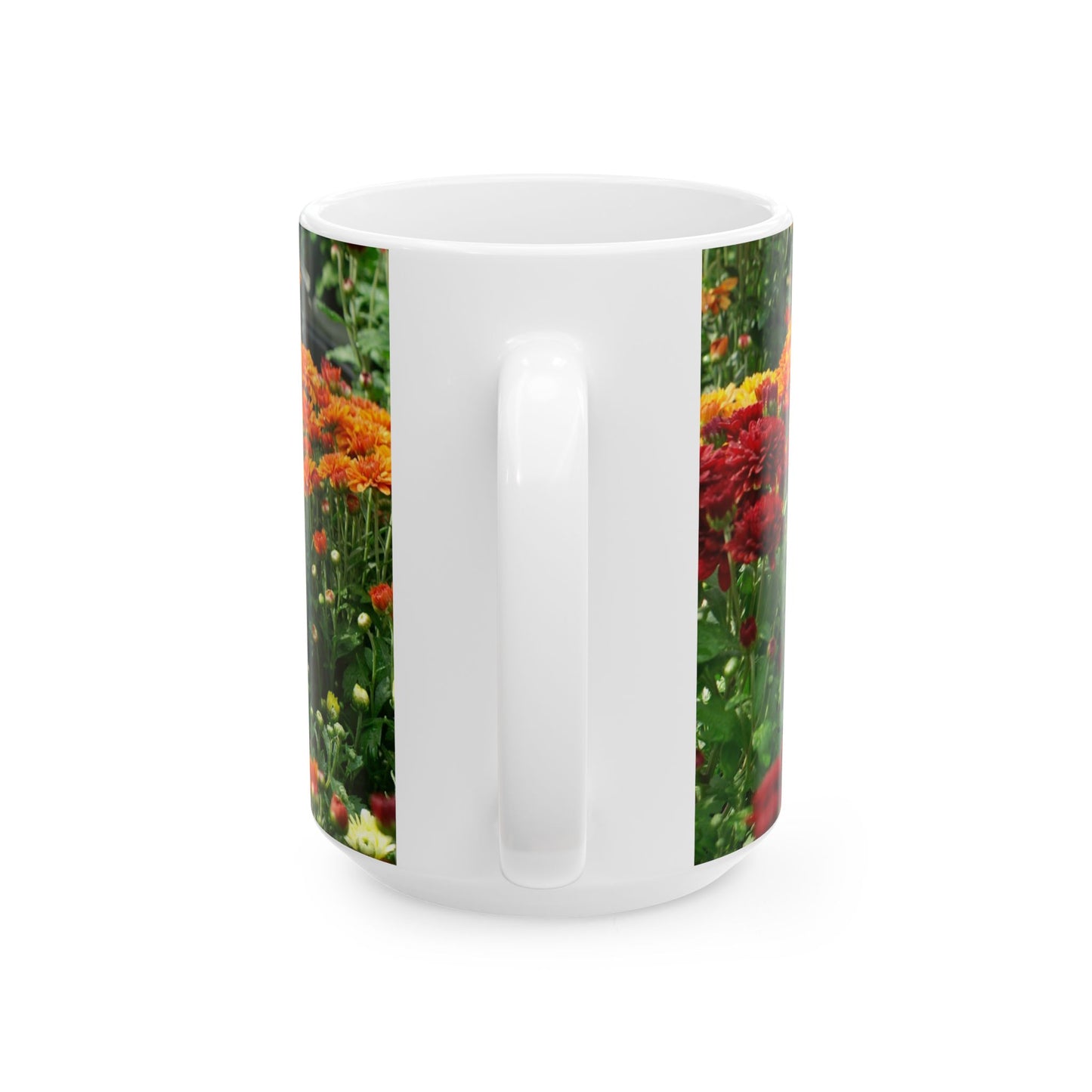 Blossom Grove Ceramic Mug, Floral Coffee Cup, Spring Morning Mug, Gift for Plant Lovers, Inspirational Quote Drinkware