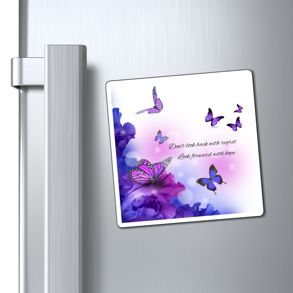 Inspirational Butterfly Magnets - Hopeful Home Décor, Gift for Her, Positive Quote Decor, Fridge Magnet, Inspirational Gift