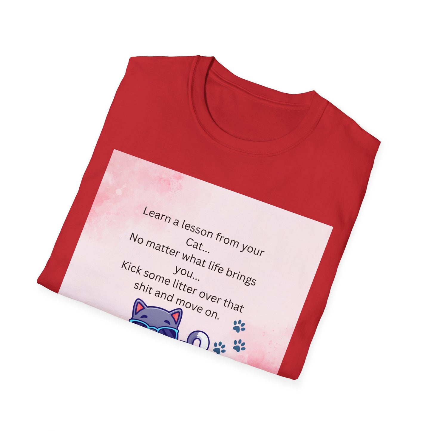 Reflective Cat Quote T-Shirt, Motivational Tee, Pet Lover Shirt, Gift for Cat Owners, Cute Cat Design, Funny Cat Lover Apparel