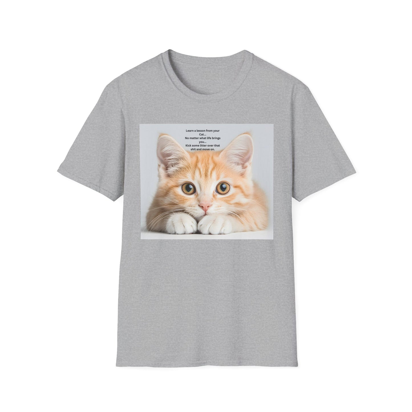 Cat Lover T‑Shirt — Cute Ginger Kitten Photo with Sweet Quote