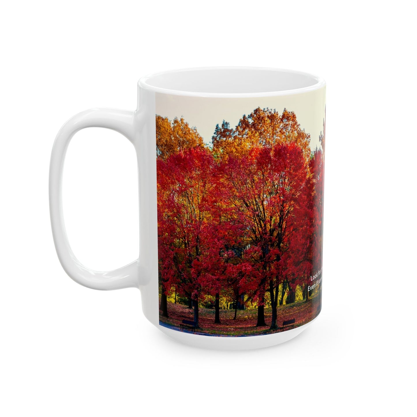 Autumn Inspiration Mug – Motivational Ceramic Coffee Cup, Fall Decor Gift, Gratitude Reminder, Cozy Beverage Holder