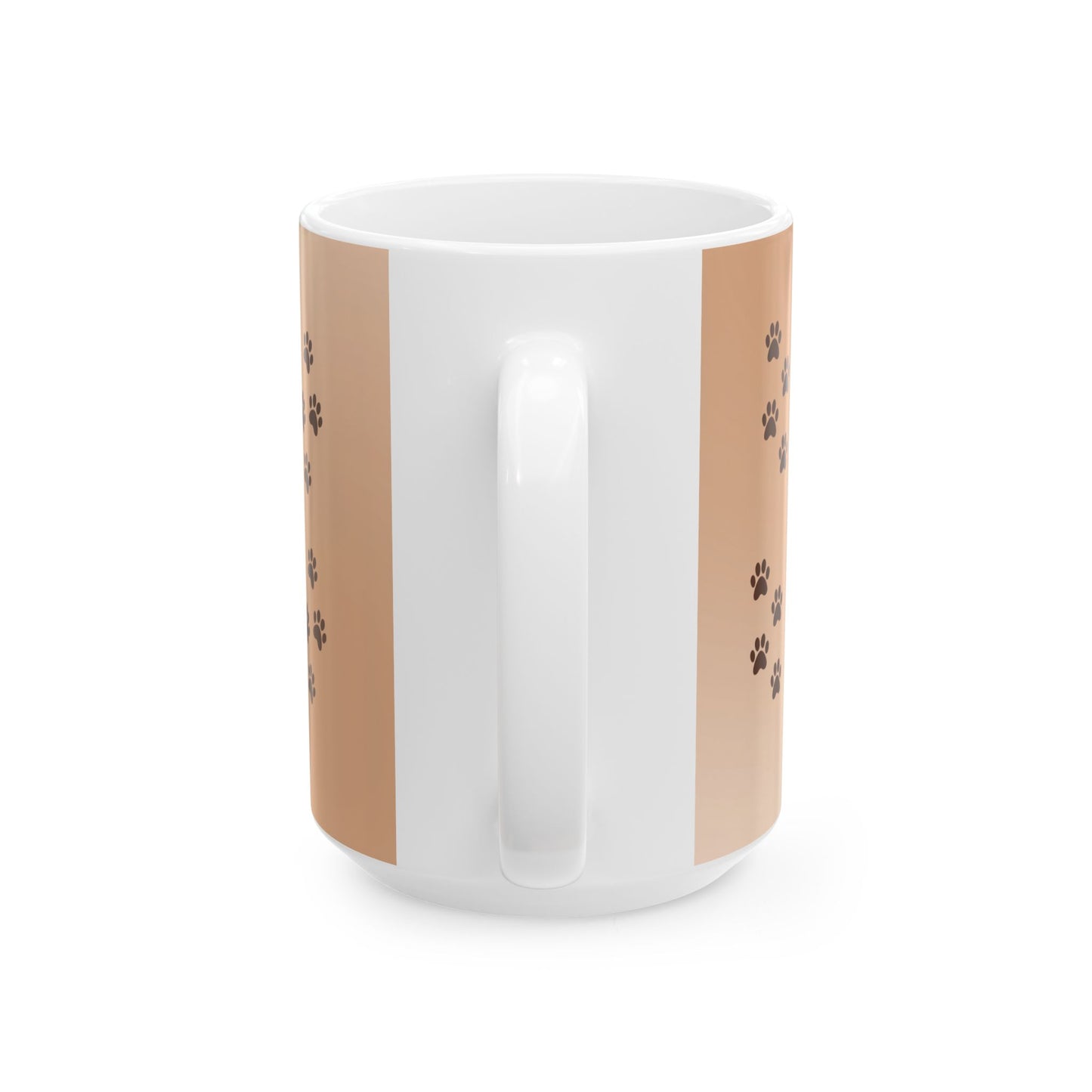 Puppy Pawprint Ceramic Mug — Inspirational Quote Coffee Cup (11oz & 15oz)