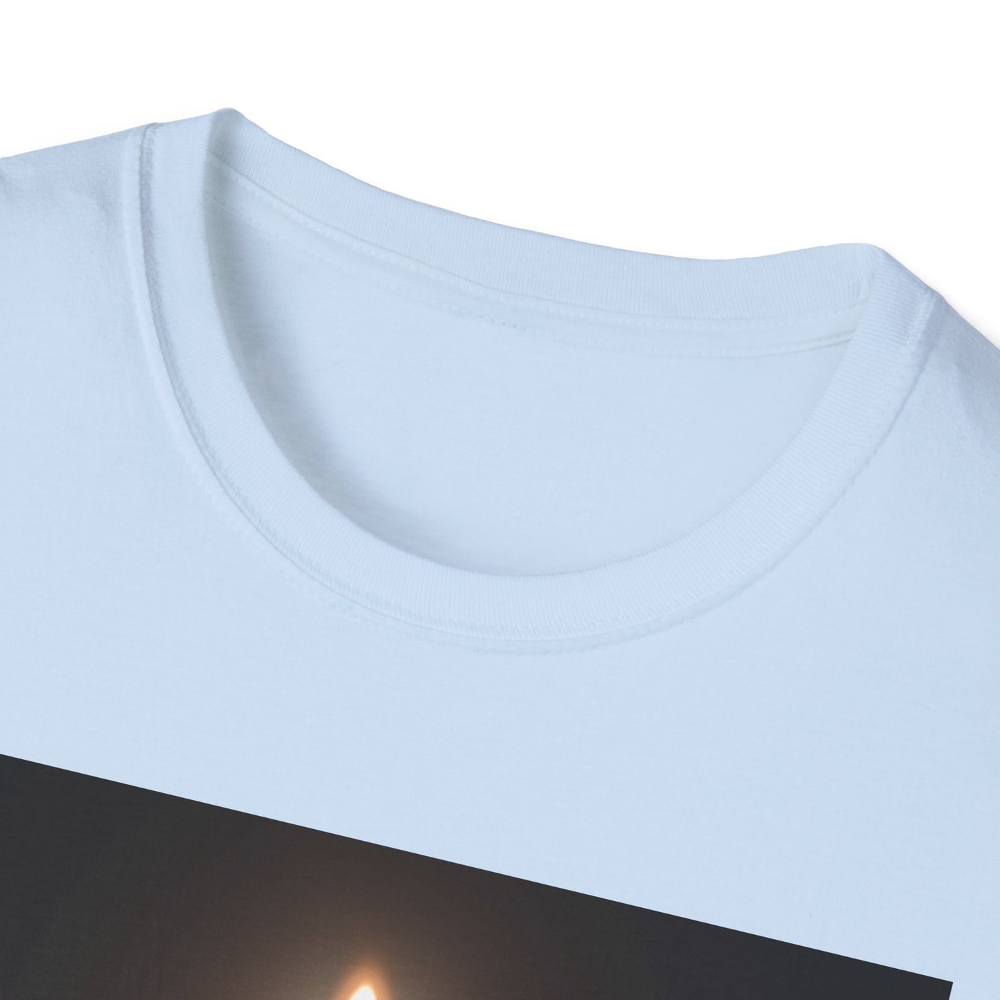 T-Shirt — Candle in Hands Graphic Tee with Inspirational Quote