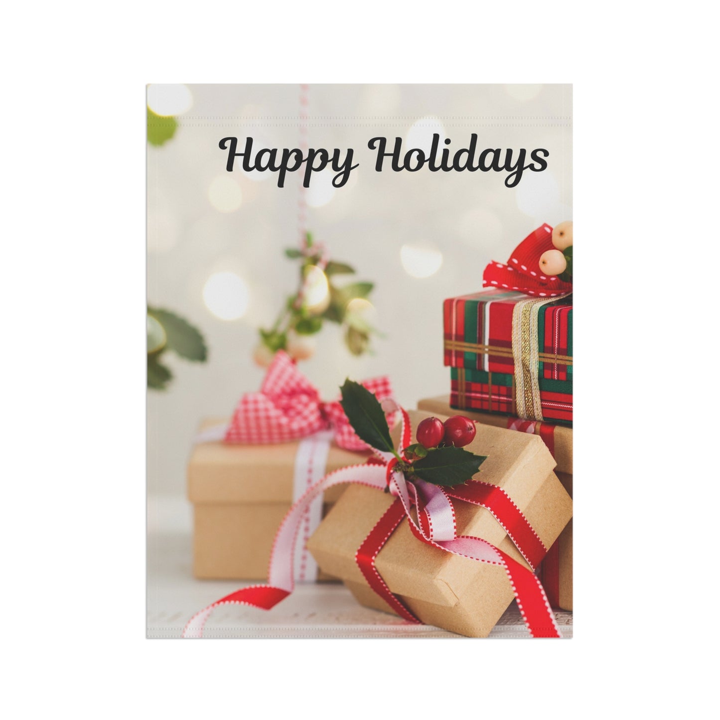 Holiday Garden Banner, Festive Outdoor Decor, Christmas House Flag, Seasonal Yard Sign, Welcome Banner for Garden