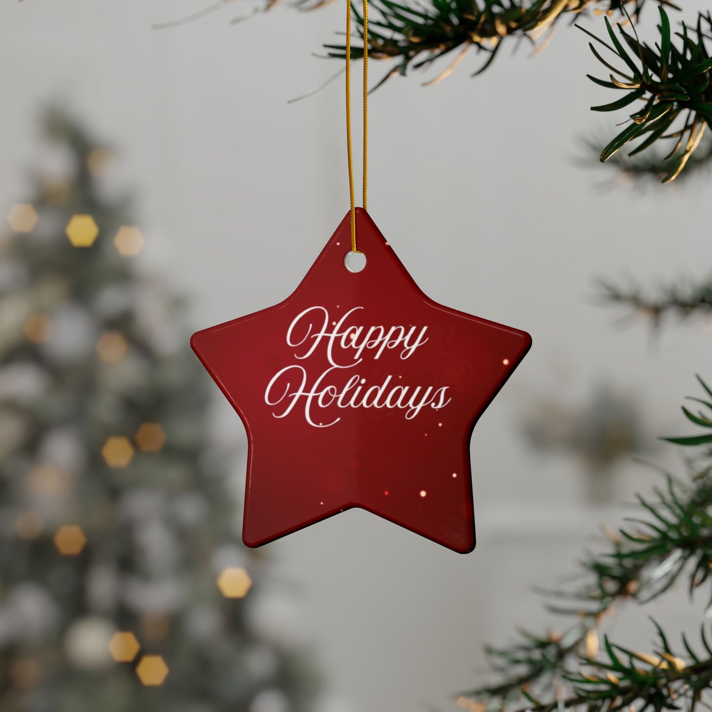 Festive Ceramic Ornaments - Double-Sided Holiday Decor, Christmas Tree Decorations, Gift Accessories