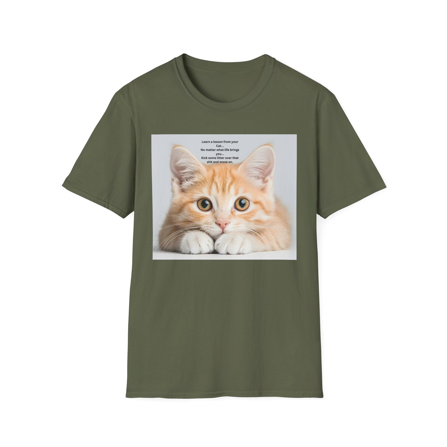 Cat Lover T‑Shirt — Cute Ginger Kitten Photo with Sweet Quote