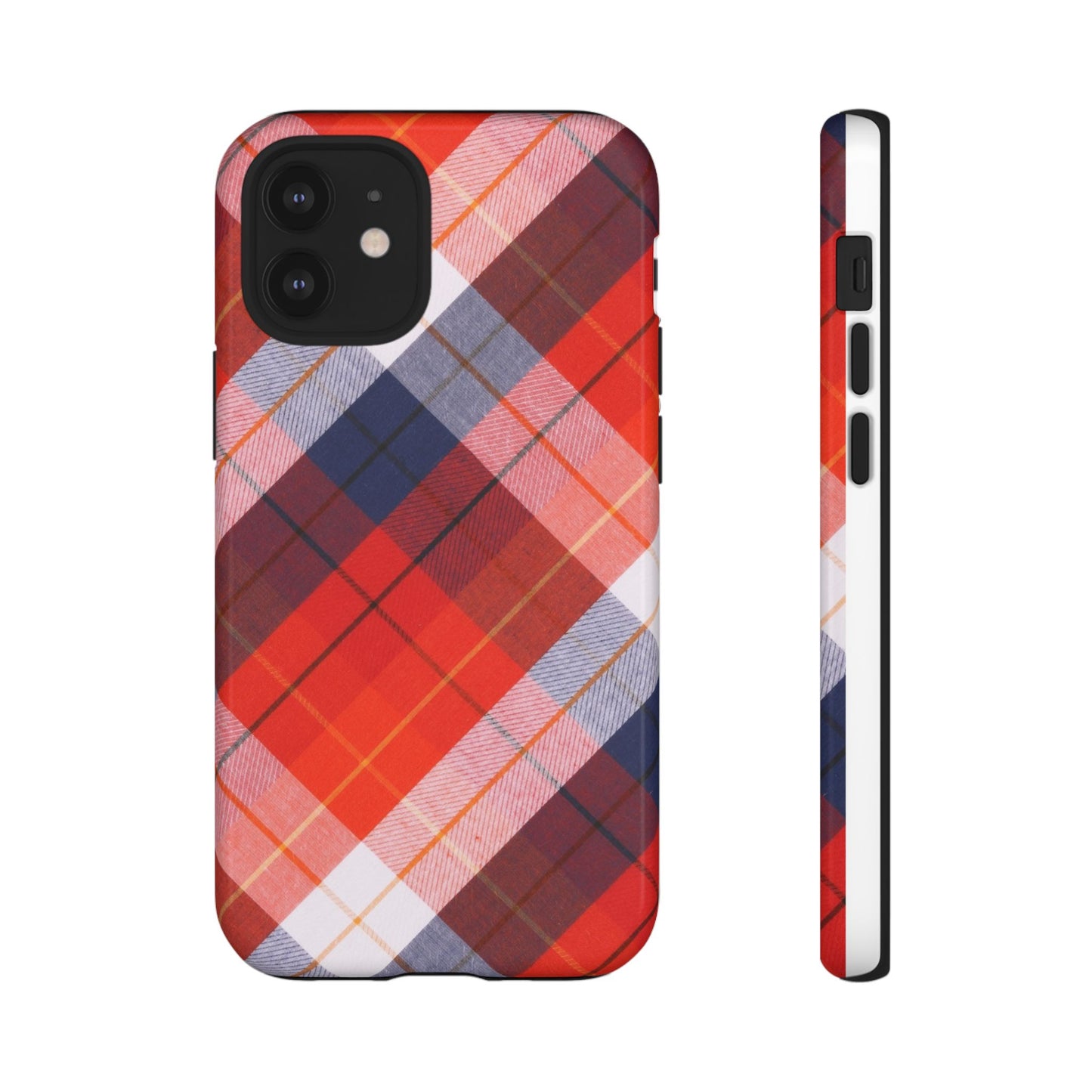 Tough Cases, Beautiful Red, White & Blue Plaid Design