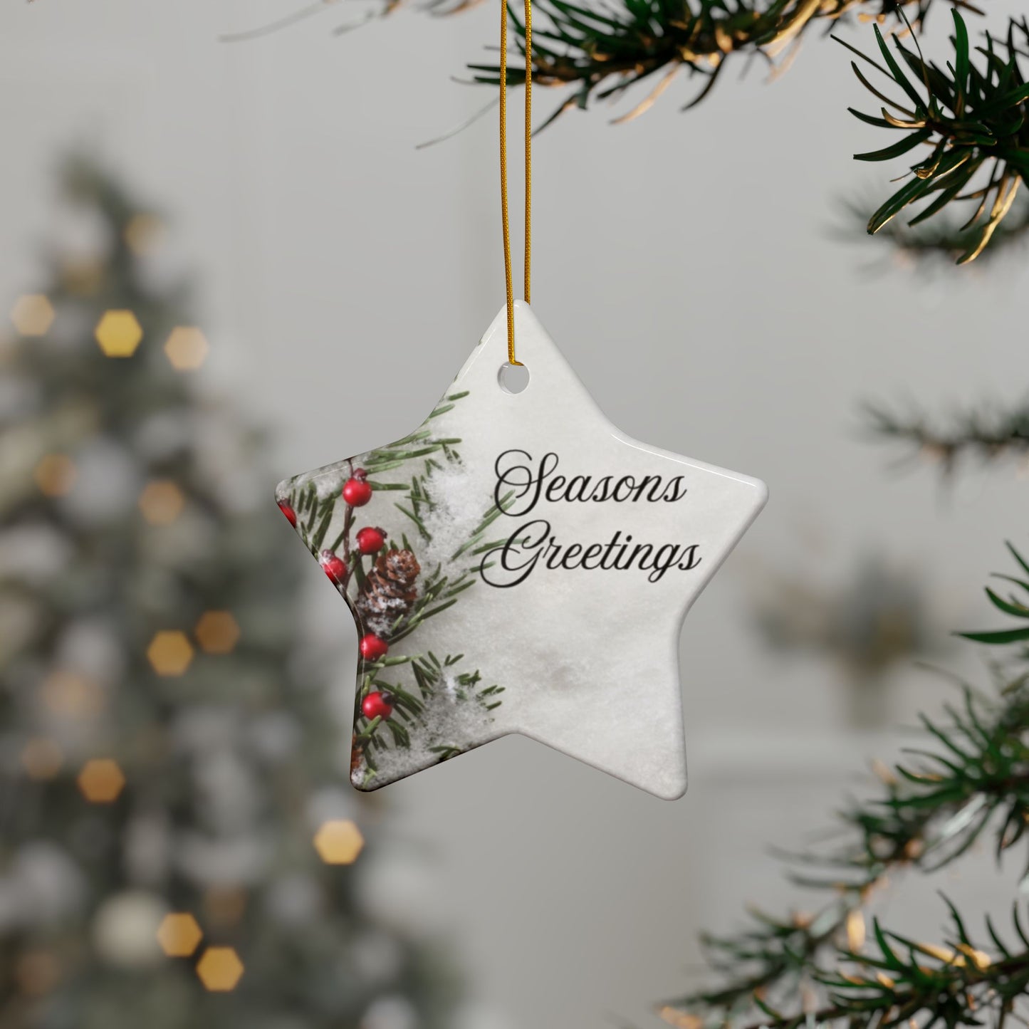 Festive Ceramic Ornaments, Holiday Decor, Seasonal Gift, Christmas Tree Ornaments, Double-Sided Decorations, Personalized Home Decor, [...]