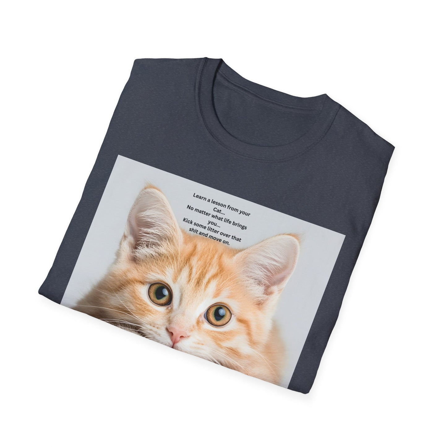 Cat Lover T‑Shirt — Cute Ginger Kitten Photo with Sweet Quote