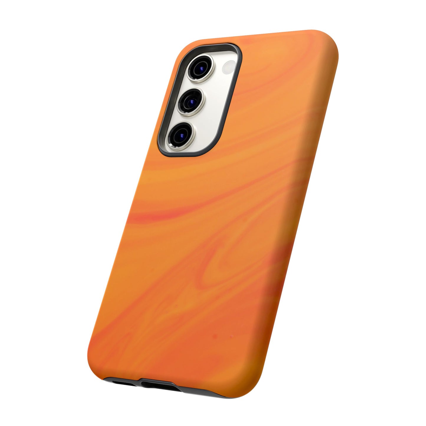 Tough Cases, Beautiful Orange Marble Design