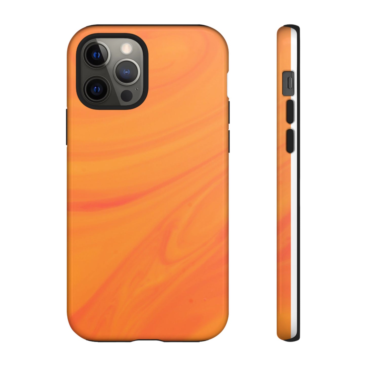 Tough Cases, Beautiful Orange Marble Design