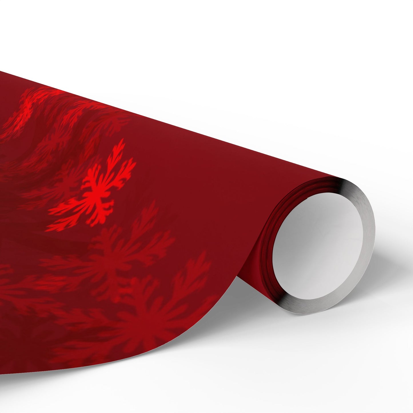 Festive Wrapping Paper, Elegant Holiday Gift Wrap, Red Snowflake Design, Premium Christmas Wrap, Birthday Party Supplies
