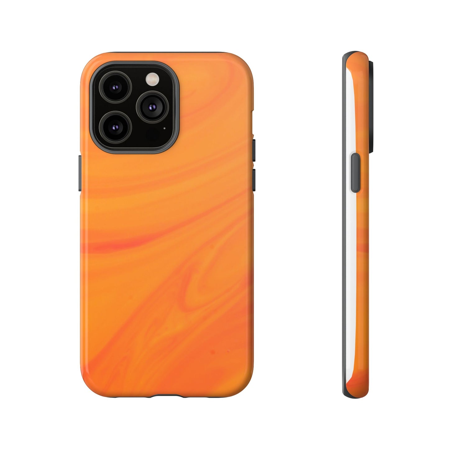 Tough Cases, Beautiful Orange Marble Design