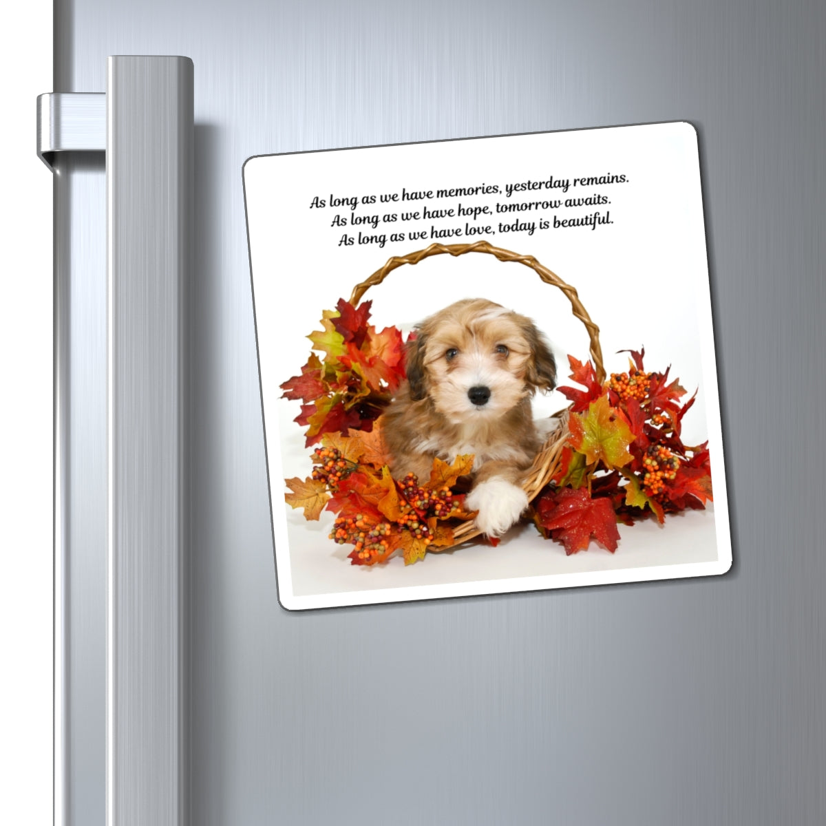 Heartwarming Dog-Themed Magnets, Inspirational Pet Magnets, Fall Decor, Puppy Lover Gift, Home Kitchen Magnet