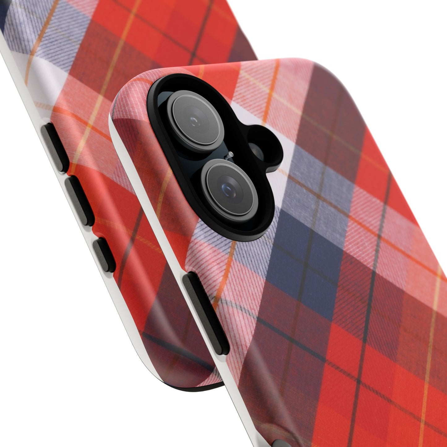 Tough Cases, Beautiful Red, White & Blue Plaid Design