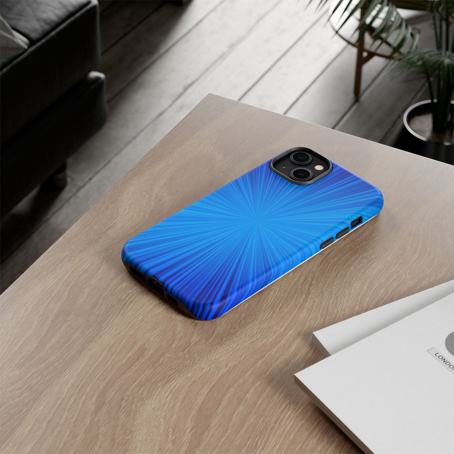 Tough Cases, Beautiful Blue Starburst Design
