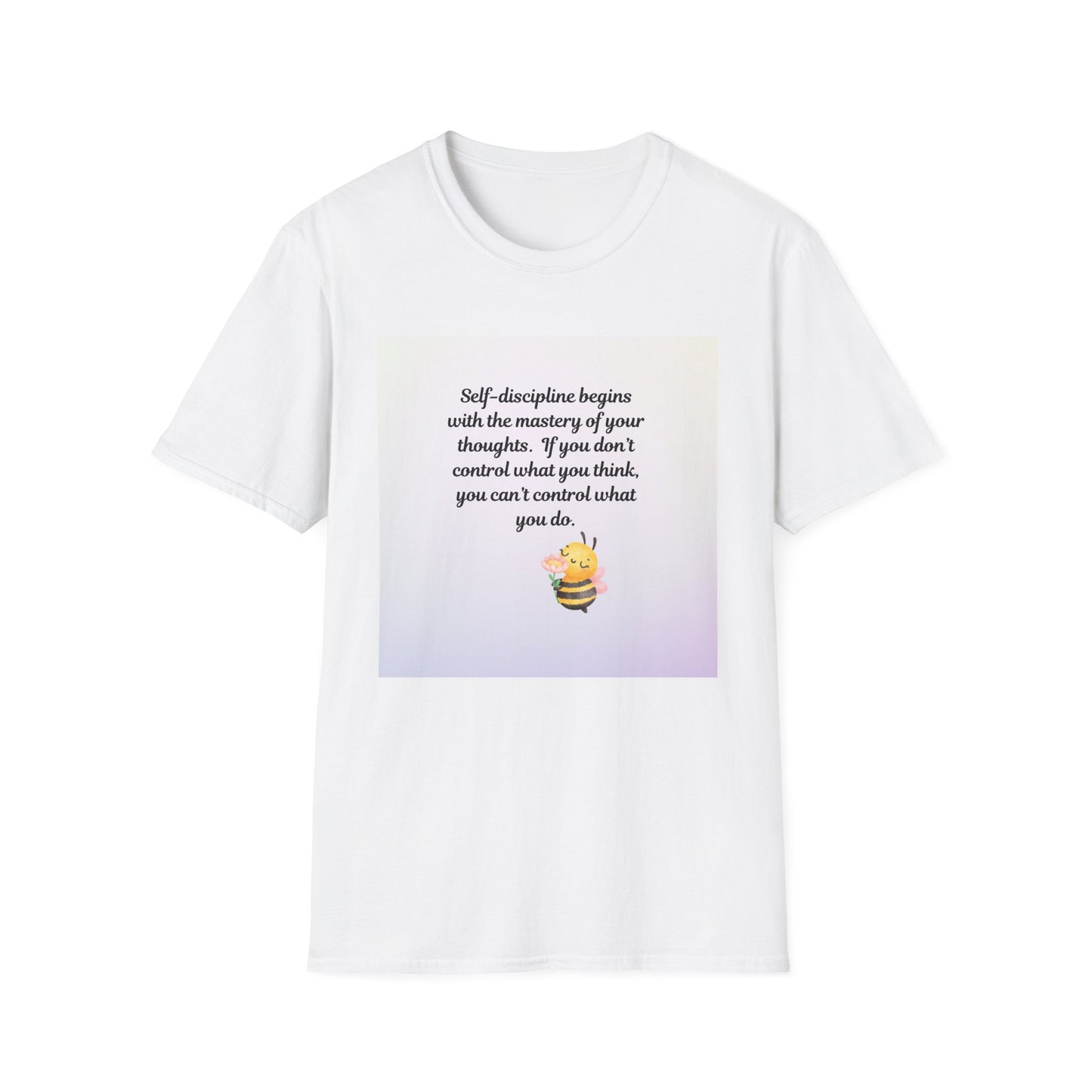 Inspirational Quote Softstyle T-Shirt, Motivational Tee, Gift for Fitness Lovers, Self-Discipline Shirt, Casual Wear
