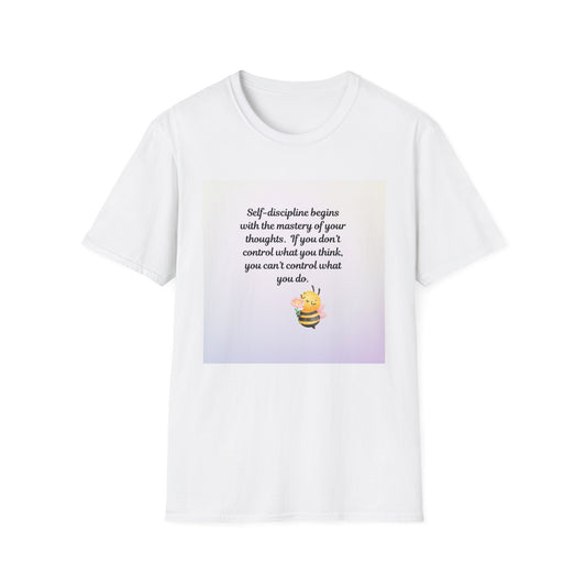 Inspirational Quote Softstyle T-Shirt, Motivational Tee, Gift for Fitness Lovers, Self-Discipline Shirt, Casual Wear