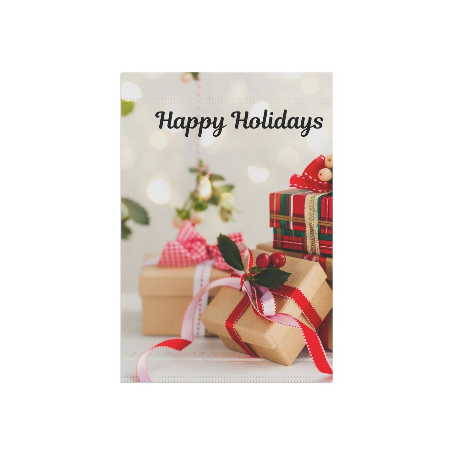 Holiday Garden Banner, Festive Outdoor Decor, Christmas House Flag, Seasonal Yard Sign, Welcome Banner for Garden