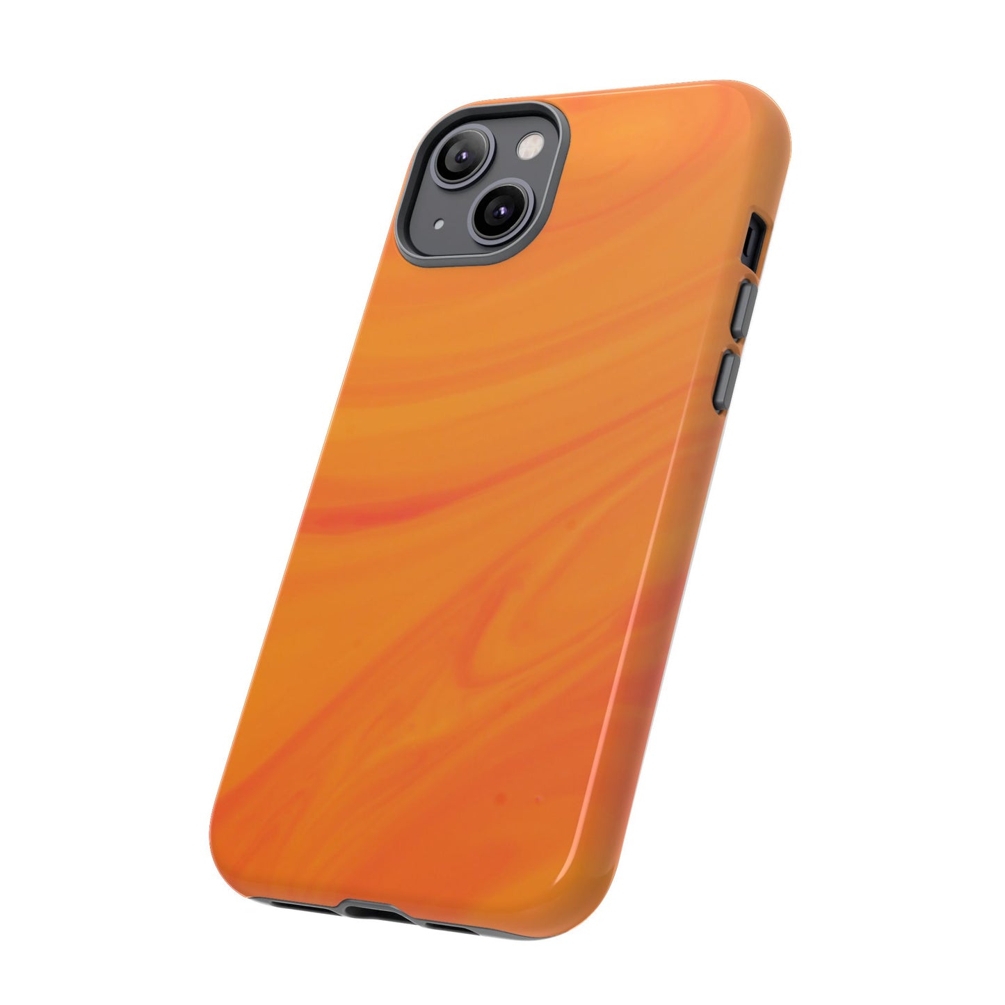 Tough Cases, Beautiful Orange Marble Design
