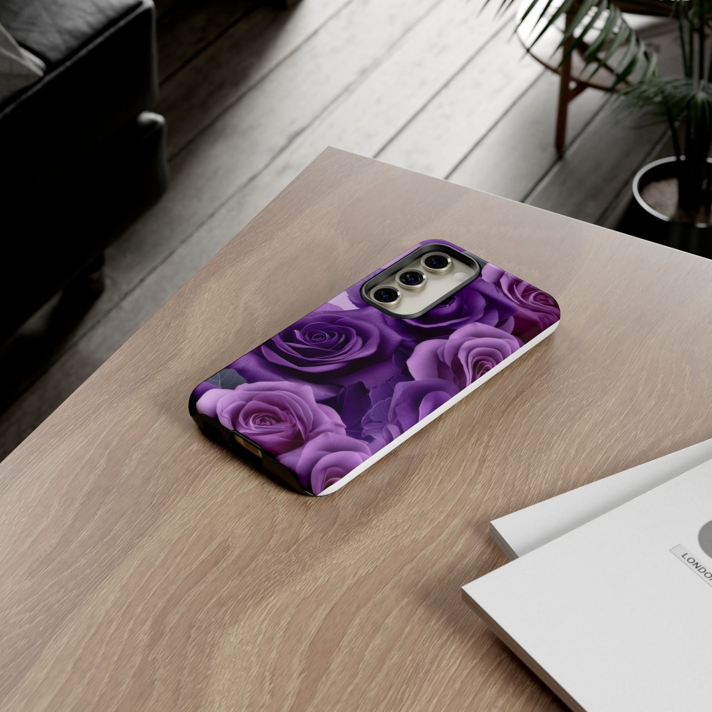 Tough Cases, Beautiful Purple Floral Design