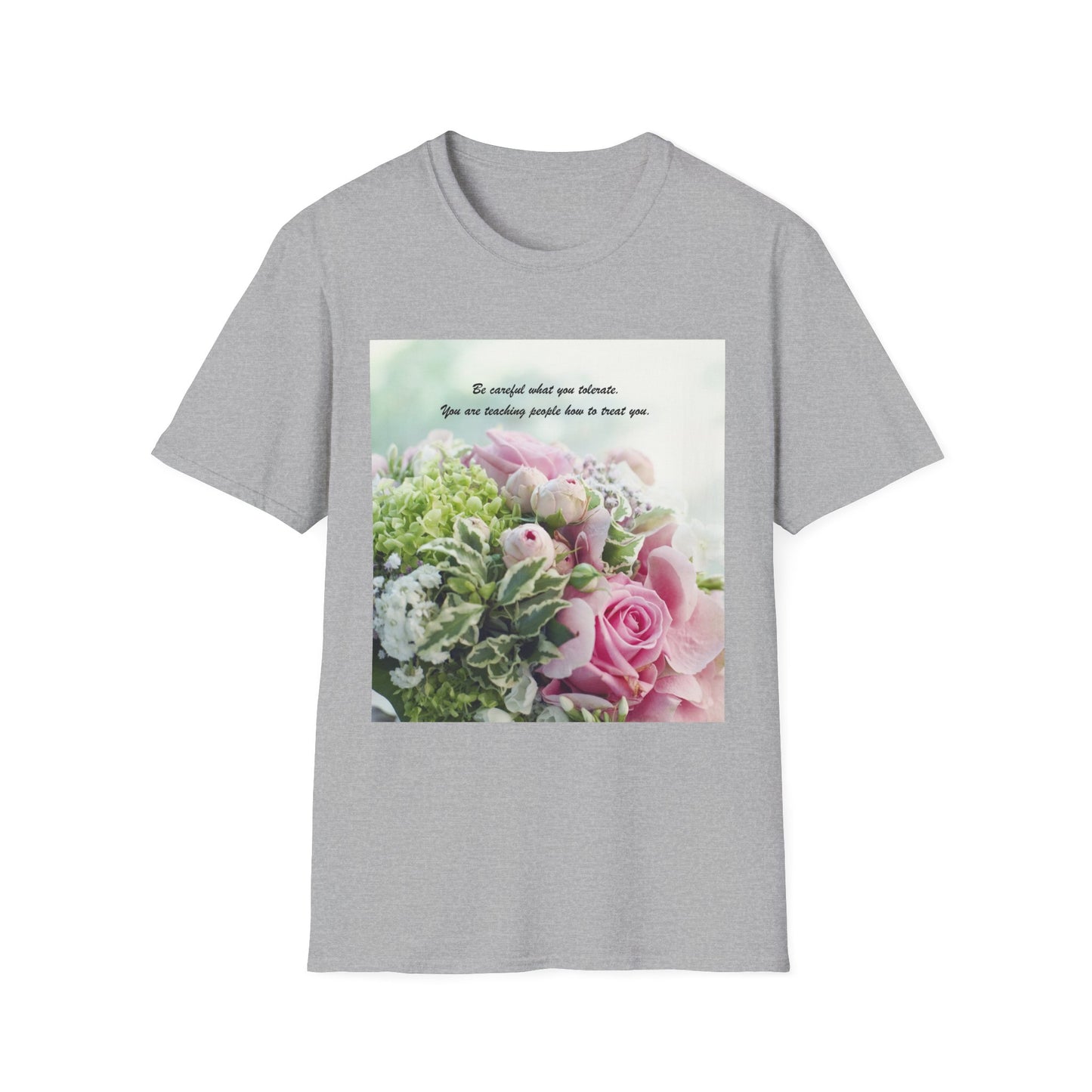 Floral Sympathy T-Shirt — "Be comforted when you think of me" Memorial Tee