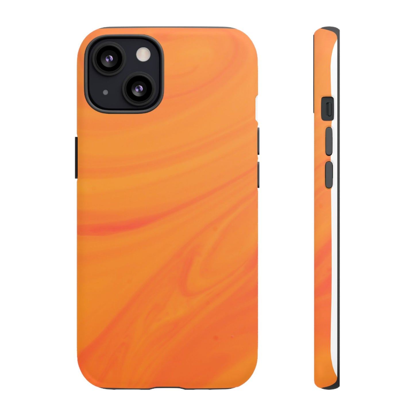 Tough Cases, Beautiful Orange Marble Design
