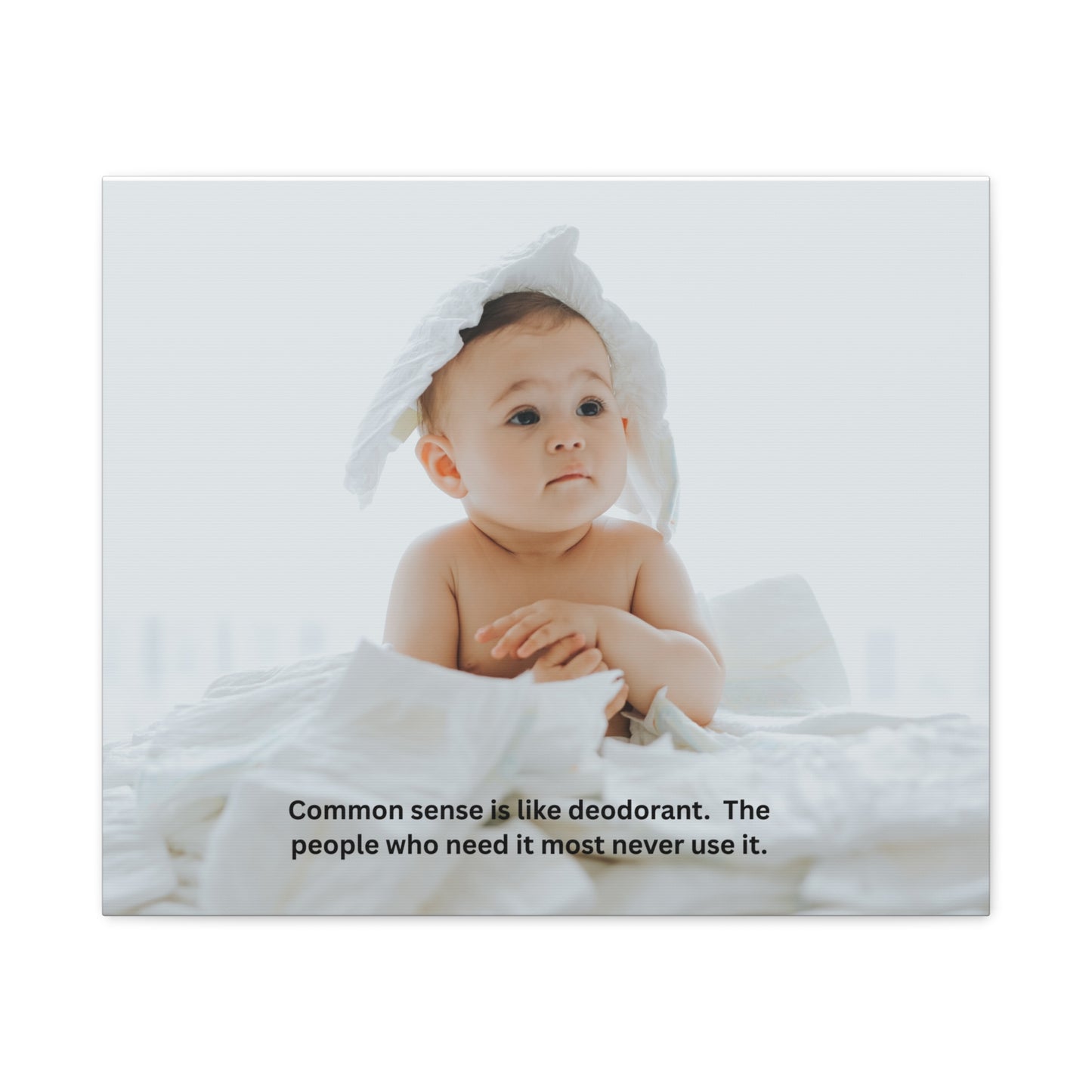 Humorous Canvas Wall Art, Funny Baby Quote Home Decor, Nursery Wall Decor, Gift for New Parents, Baby Shower Gift