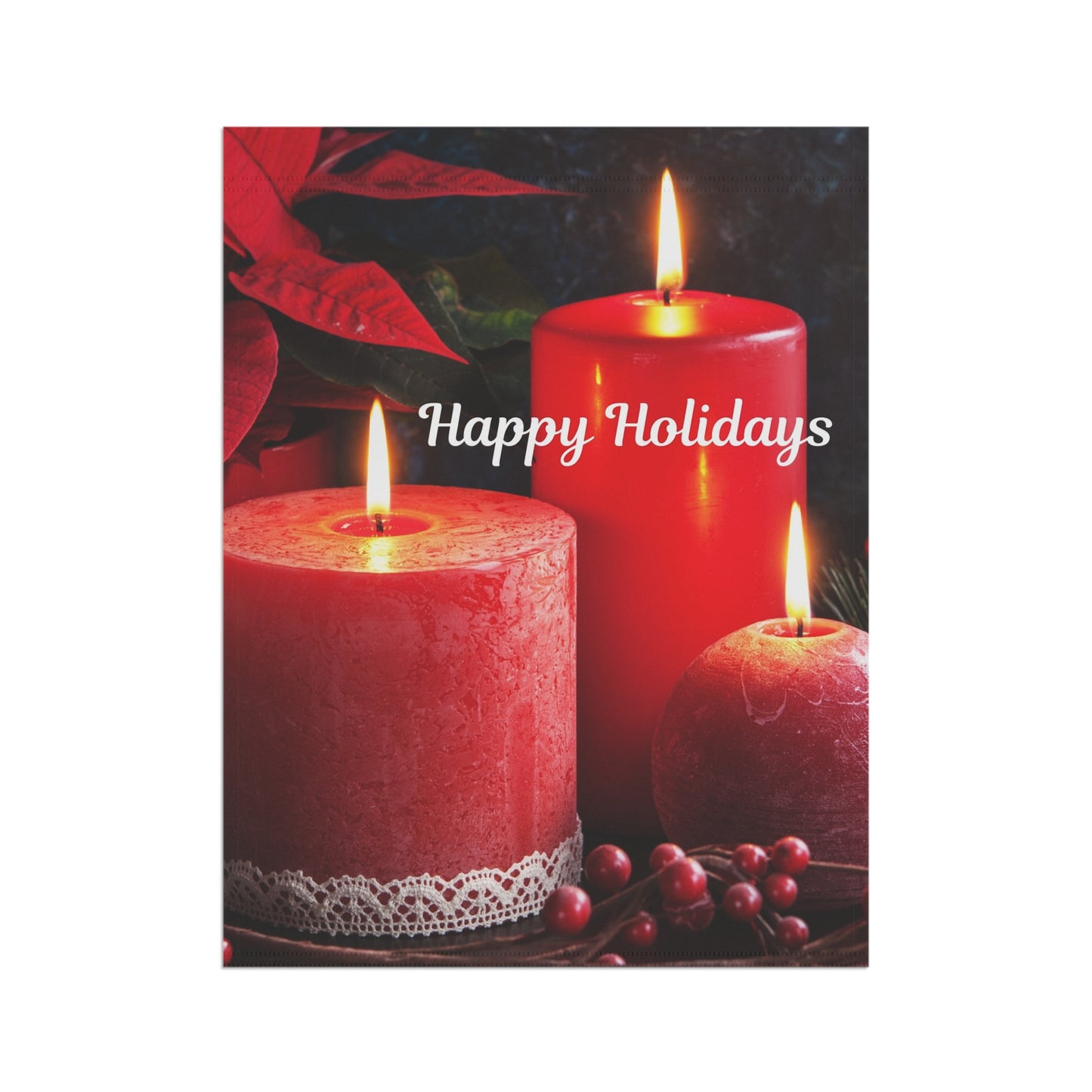 Happy Holidays Garden Banner, Festive House Decor, Outdoor Flag for Holiday Celebrations, Seasonal Yard Decor, Christmas Banner