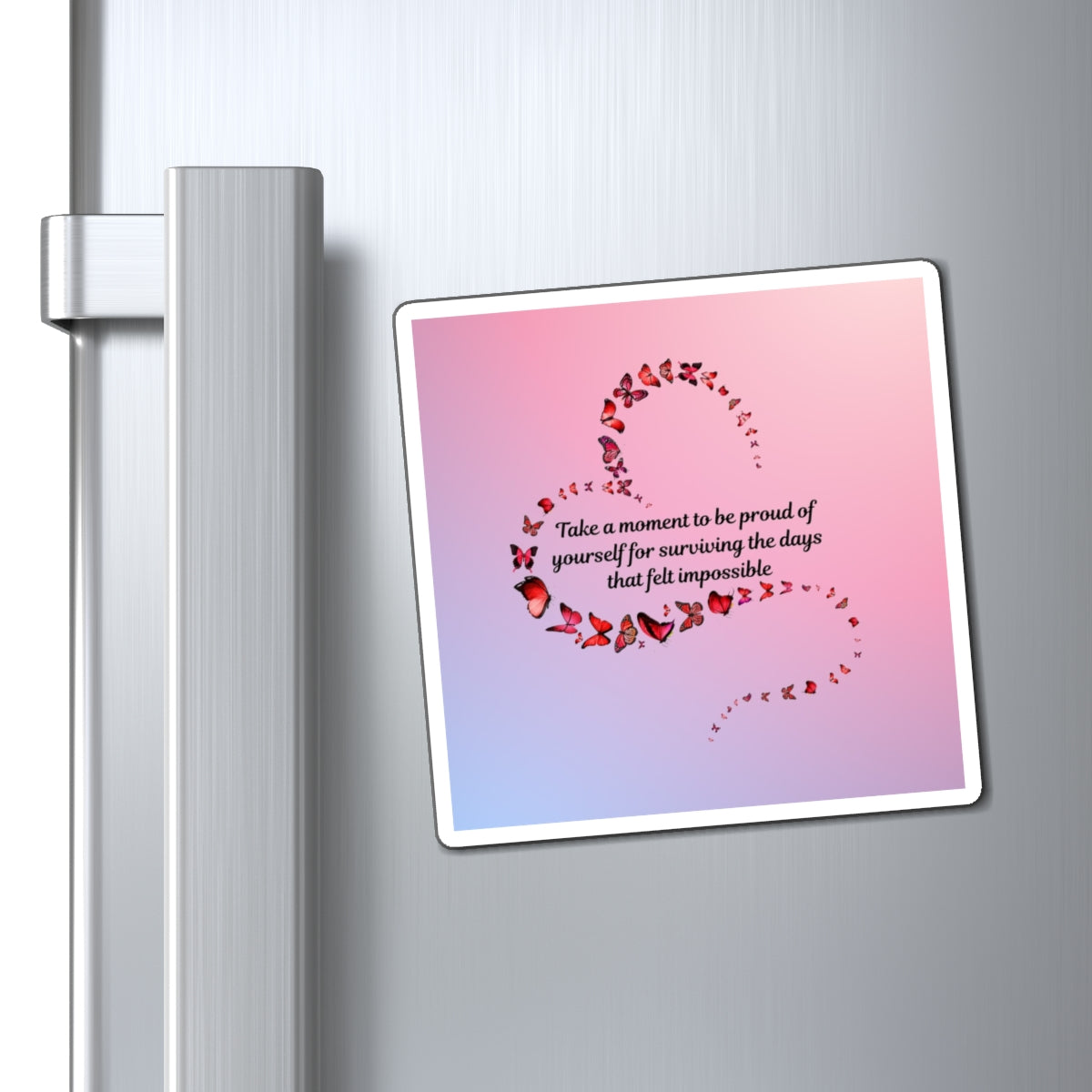 Inspirational Butterfly Magnets - Motivational Gifts for Self-Love, Home Decor, Fridge Magnets, Affirmation Decor, Self-Care