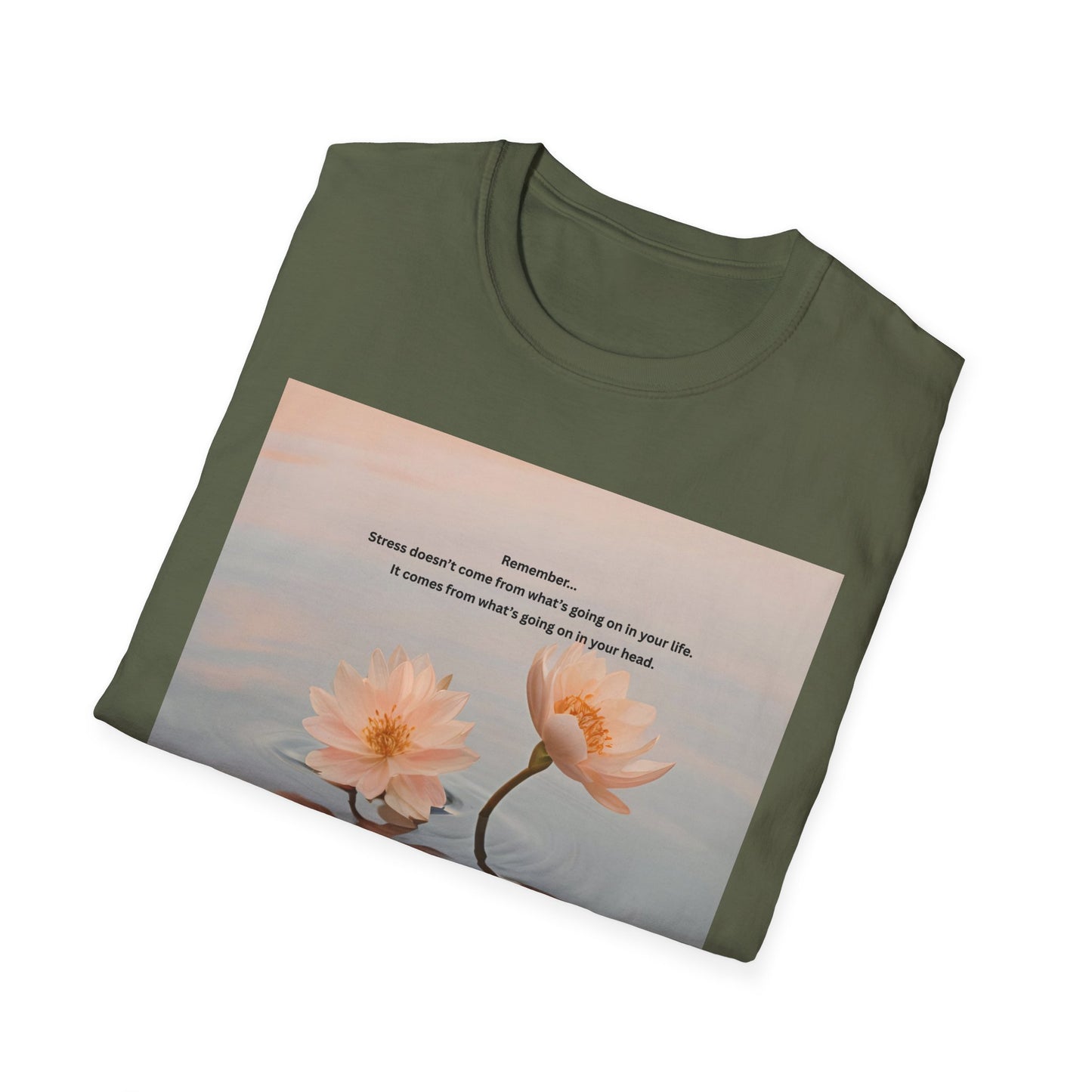 Calm Reflection T‑Shirt — 'Sometimes it takes a season' Floral Inspirational Tee