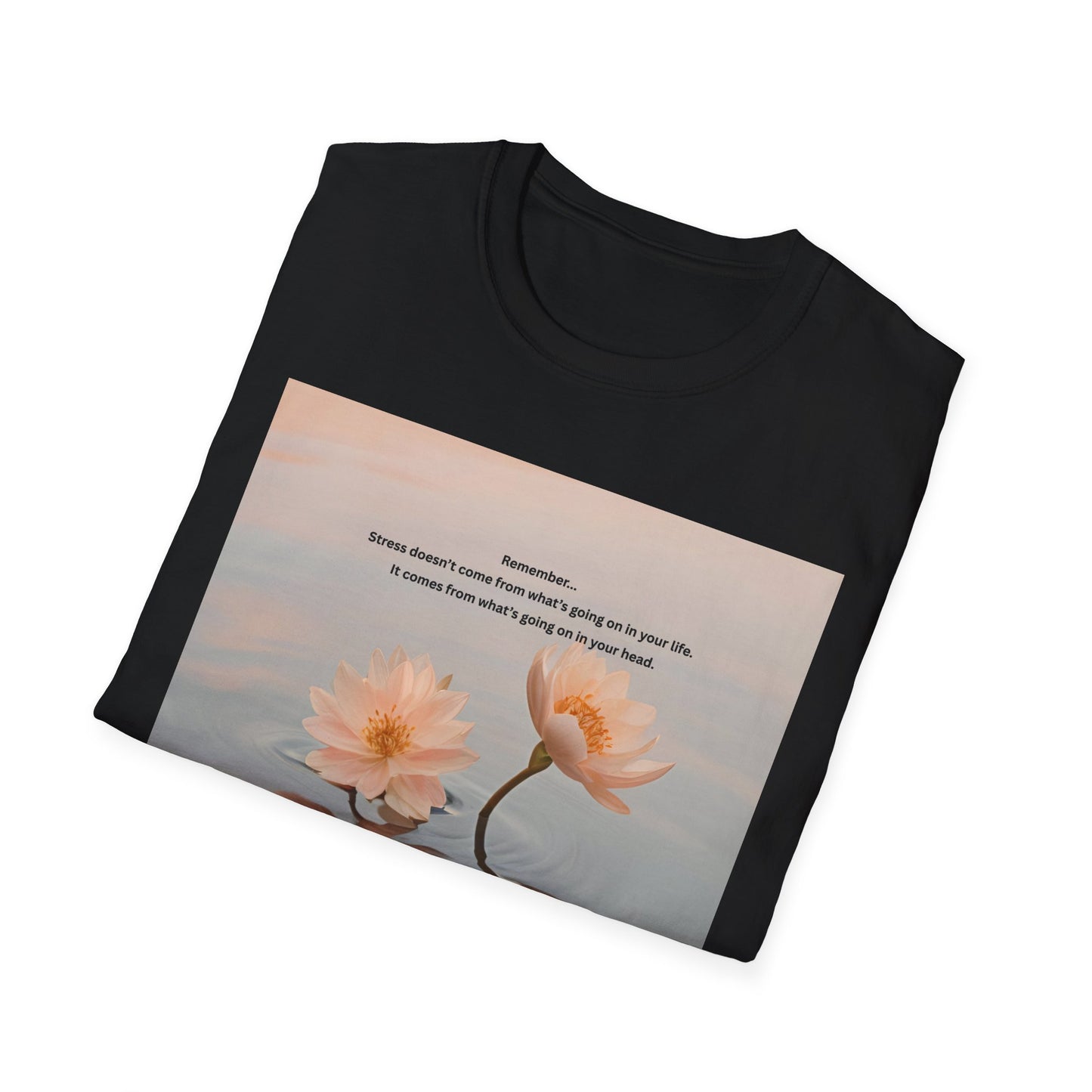 Calm Reflection T‑Shirt — 'Sometimes it takes a season' Floral Inspirational Tee