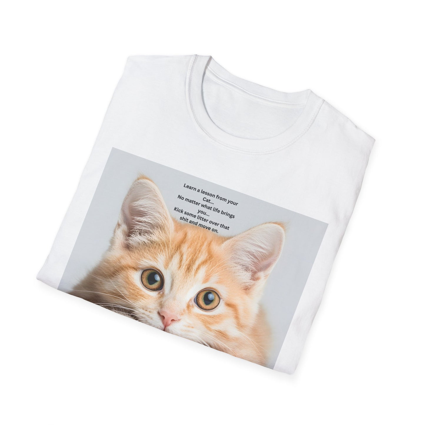 Cat Lover T‑Shirt — Cute Ginger Kitten Photo with Sweet Quote