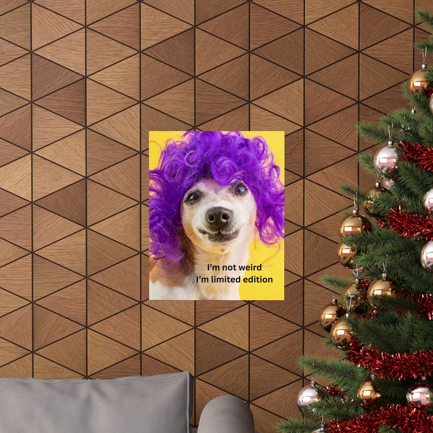 Humorous Dog Art Poster, Whimsical Wall Décor, Funny Gift for Dog Lovers, Quirky Home Art, Unique Pet Lover Gift