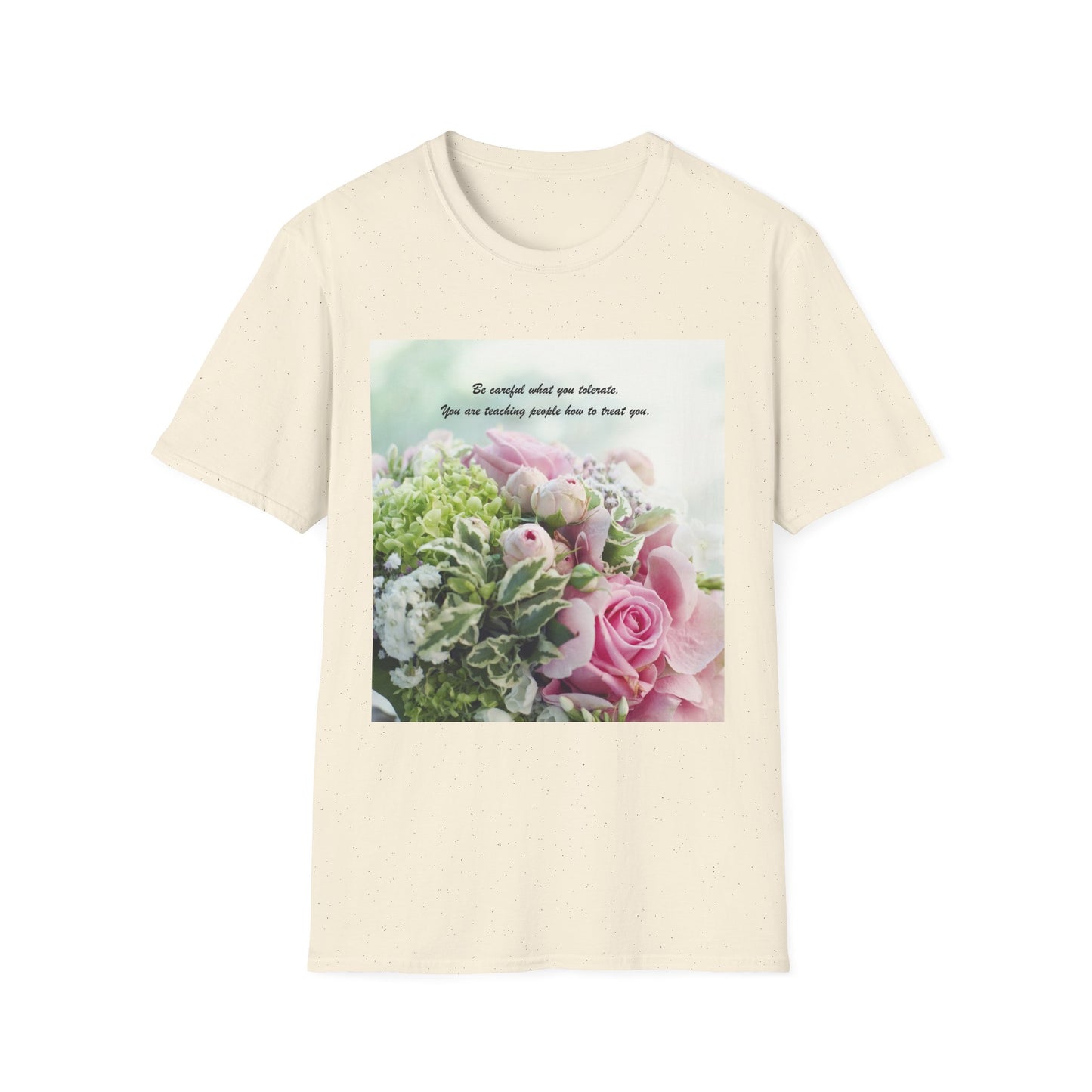 Floral Sympathy T-Shirt — "Be comforted when you think of me" Memorial Tee
