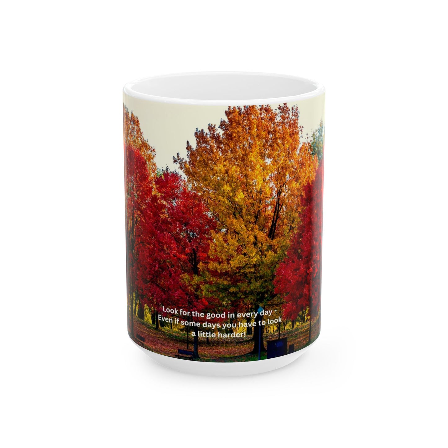Autumn Inspiration Mug – Motivational Ceramic Coffee Cup, Fall Decor Gift, Gratitude Reminder, Cozy Beverage Holder