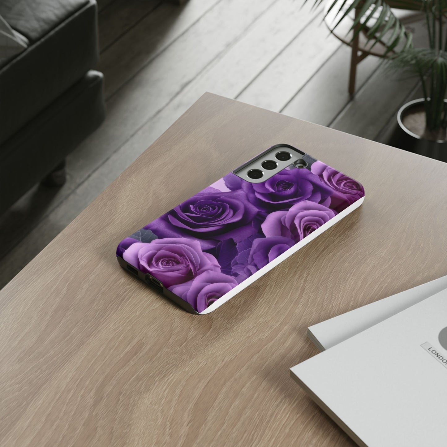 Tough Cases, Beautiful Purple Floral Design